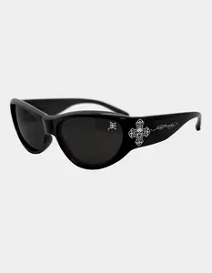 ED HARDY Iron Cross Sunglasses, Black