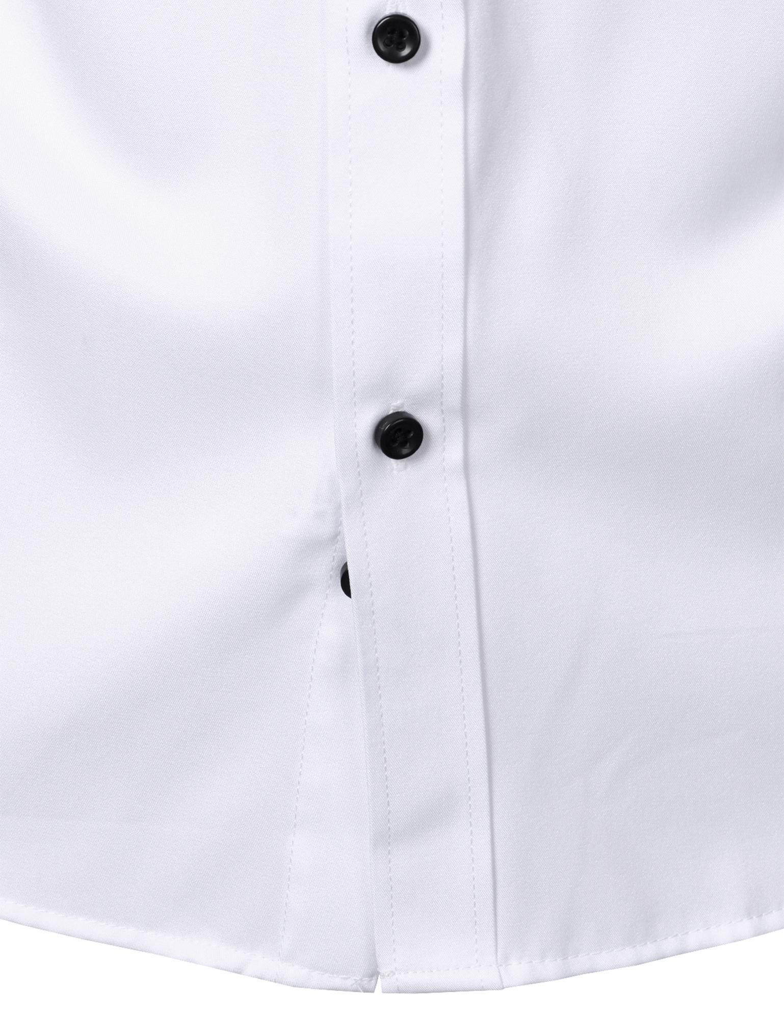 ZEROYAA Men's Short Sleeve Dress Shirt Casual Wrinkle Free Stretch Modern Slim Fit Button Down Shirts