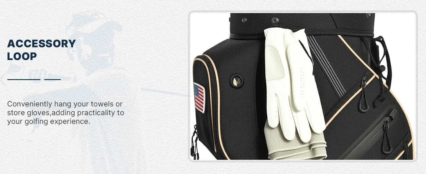 uniHimal 003 T-Lock Silent Golf Cart Bag with 14 Way Organizer Divider Top, Oversized Grips Well, Premium Soundless Cart Bag with Handles and Rain Cover