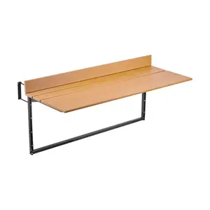 VEVOR Balcony Hanging Table,  , 15 x 39 in Folding Balcony Railing Table, Outdoor Balcony Bar Table for Railings, 5-Level Adjustable, Fit Railing from 1" to 5.3", Serving Table for Patio & Deck