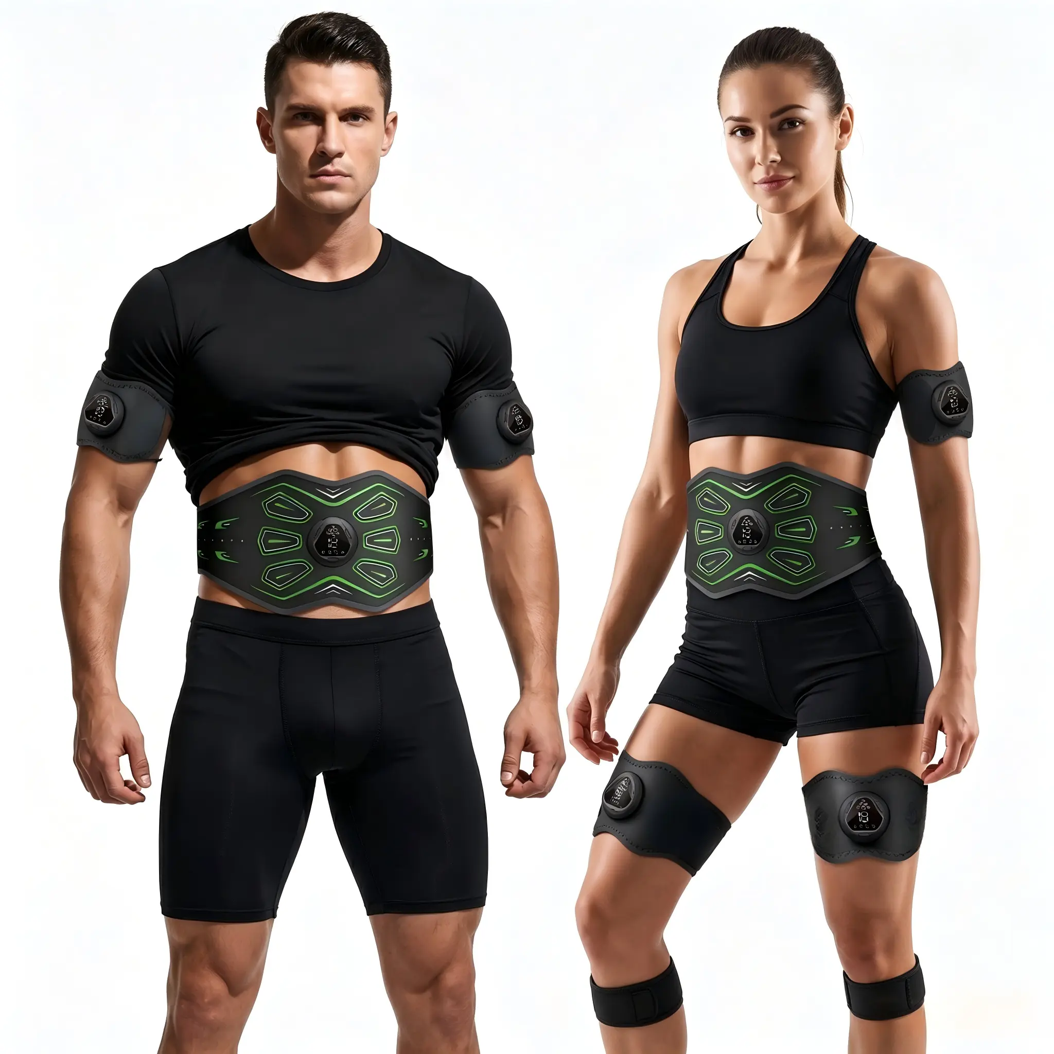 Abs Workout Core Trainer - Adjustable Abdominal Exercise Set with Elastic Resistance Bands for Adult Home Muscle Toning, Ideal for Ab Training & Modern Ab Training