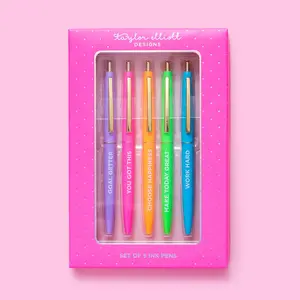 Motivational Pen Set - Asst Colors - 5 Piece Set