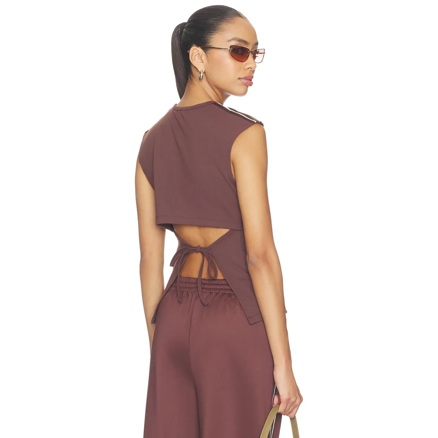 Ksubi 99 Slim Open Back Tee in Mocha