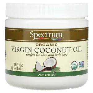 Spectrum Essentials Organic Unrefined Virgin Coconut Oil, 15 fl oz (443 ml) Spectrum Essentials Organic Unrefined Virgin Coconut Oil, 15 fl oz (443 ml)