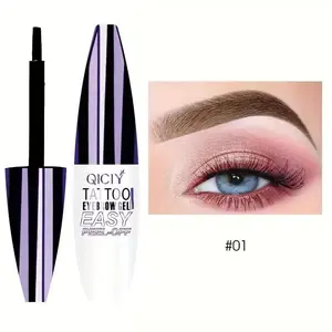 Easy Peel-Off Eyebrow Gel-Waterproof &Sweatproof, Long-Lasting Black orBrown TattooTint, Film Forming, Medium Coveragefor All SkinTypes tiktokshopspringglowup