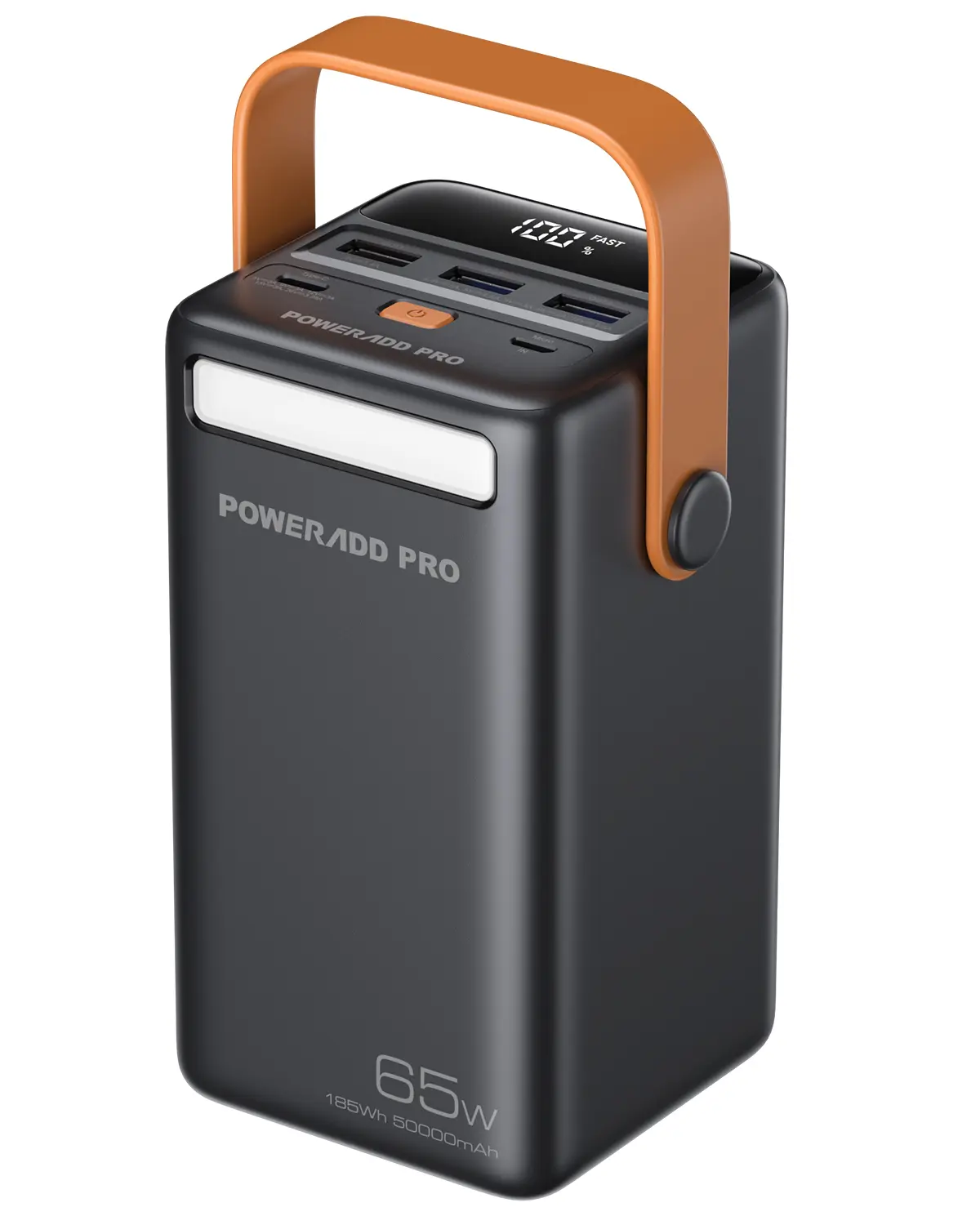 50000mAh 65W Fast Charging Power Bank – Also Available 72000mAh 130W Version | 4 Outputs, LED Light, Travel & Camping Ready
