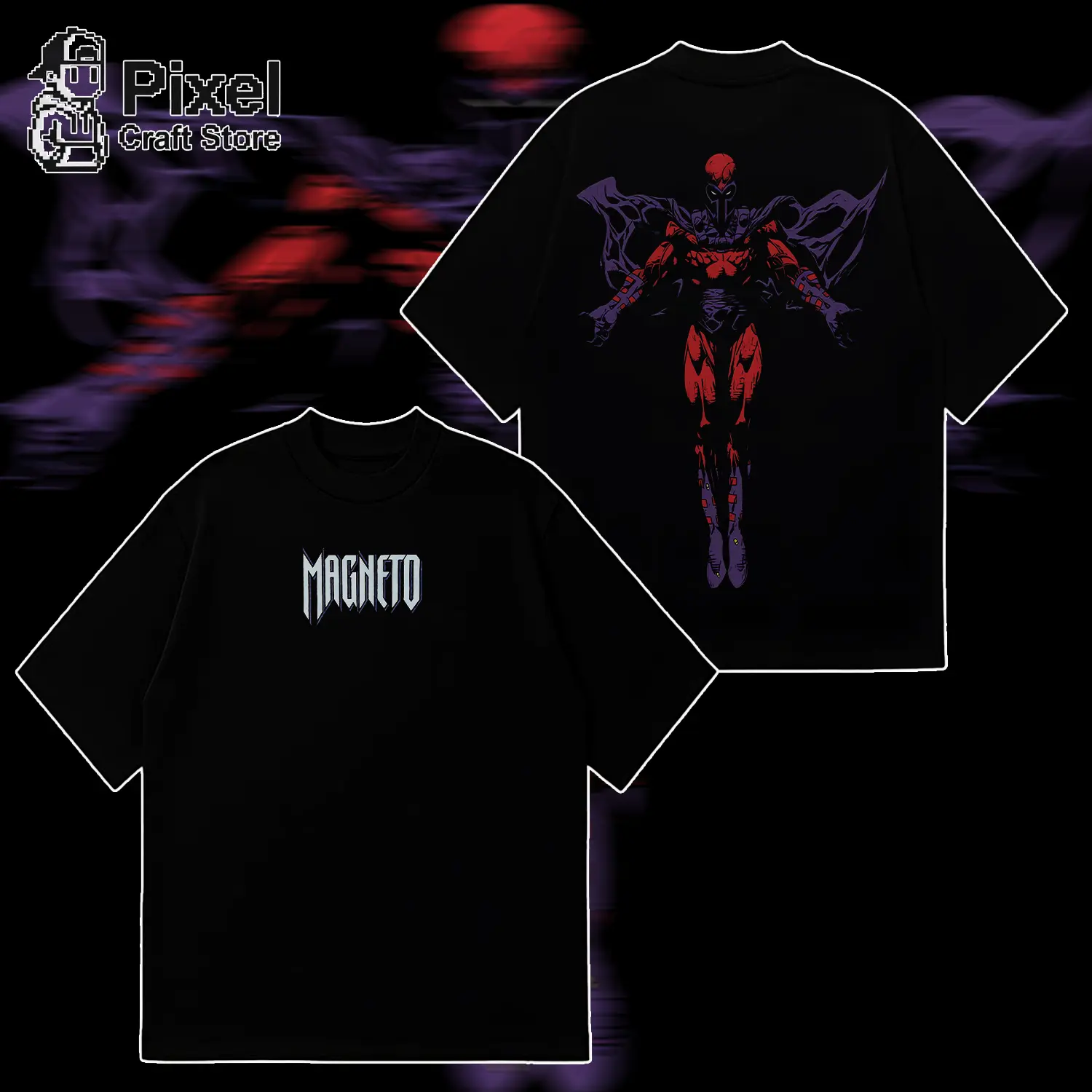 Magneto Graphic T-Shirt, Erik Lehnsherr Master of Magnetism Retro Tee, Vintage 90s Bootleg Style Streetwear, Oversized Unisex Heavyweight Tee