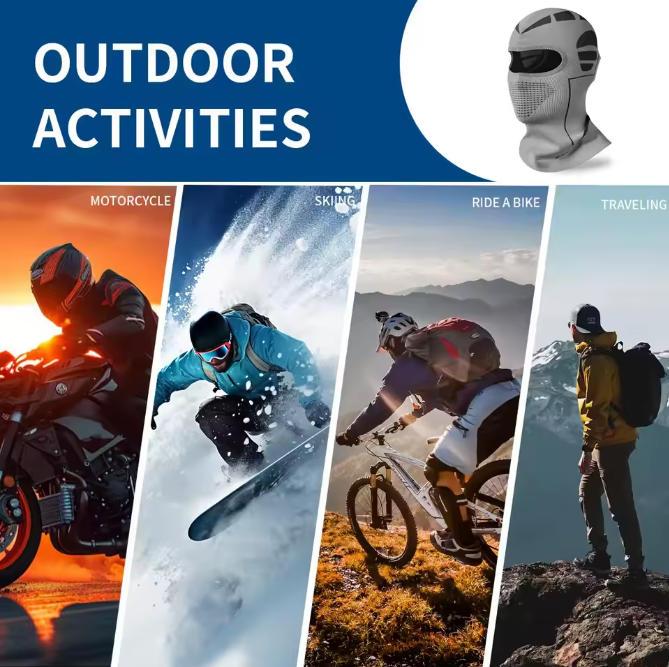 Breathable Windproof Balaclava Face Mask for Motorcycling Winter Ski Mask for Men Women High Stretchy Full Head Protection Under Helmet