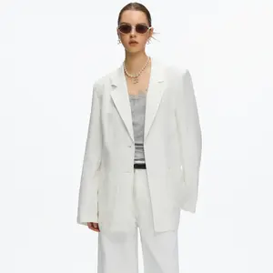 JCCC 2026 Spring Linen Blazer Women Blazers for Women Business Casual Long Sleeve Lapel Open Front Suit Jacket Work Blazer with Pockets