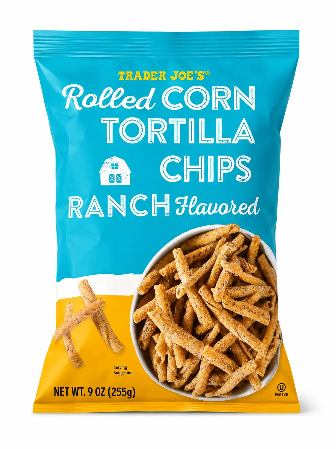 Trader Joe's Ranch Rolled Corn Tortilla Chips - Crunchy & Crispy Snack