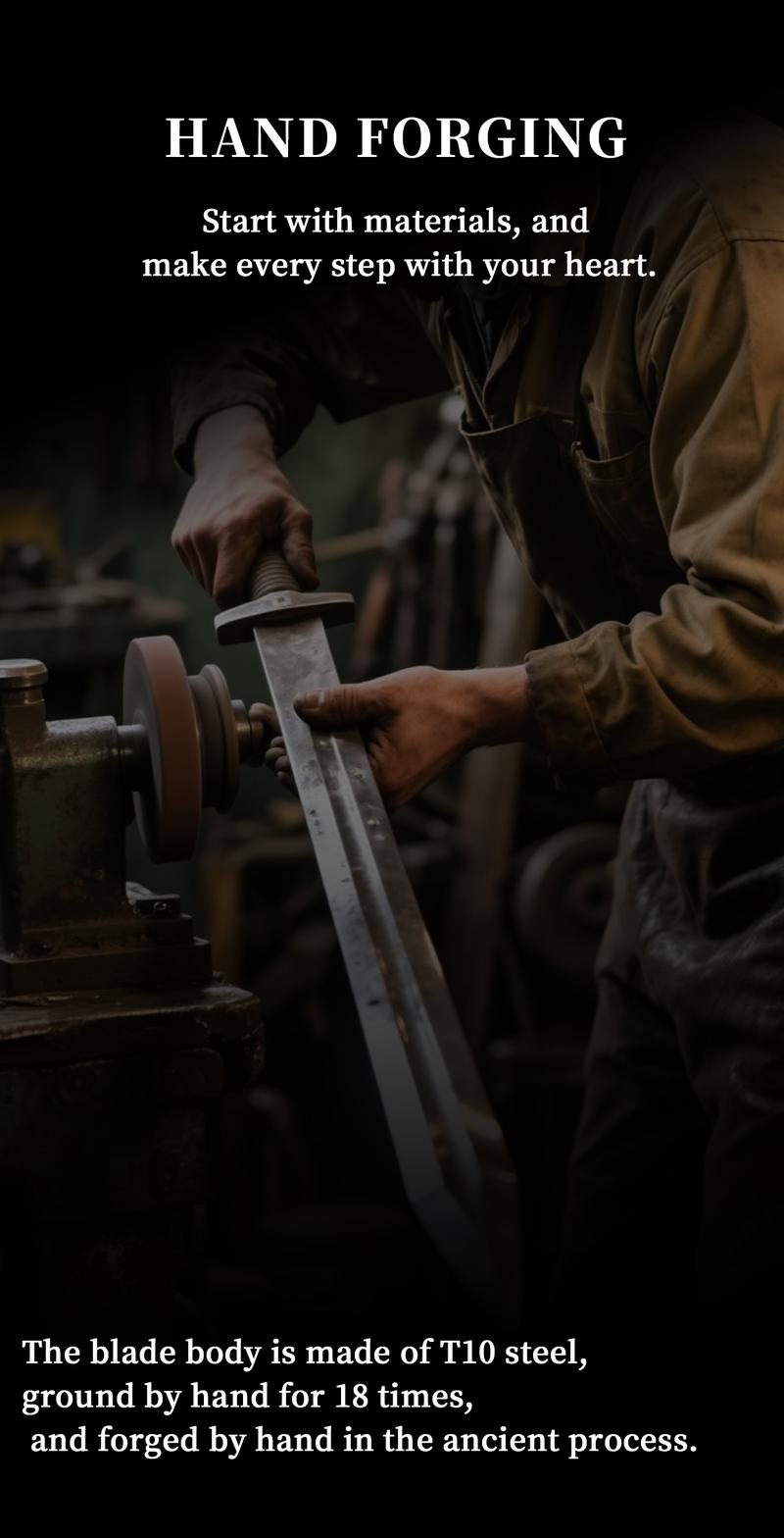 Handmade Chinese Sword - Full Tang Dynasty - Heat-Treated Blade, Blue Dragon Handle - Authentic Ancient Chinese - Collector'S Display or Martial Arts Training - Luxury Sword Sheath - Historical Replica - Ideal Gift for Martial Arts &