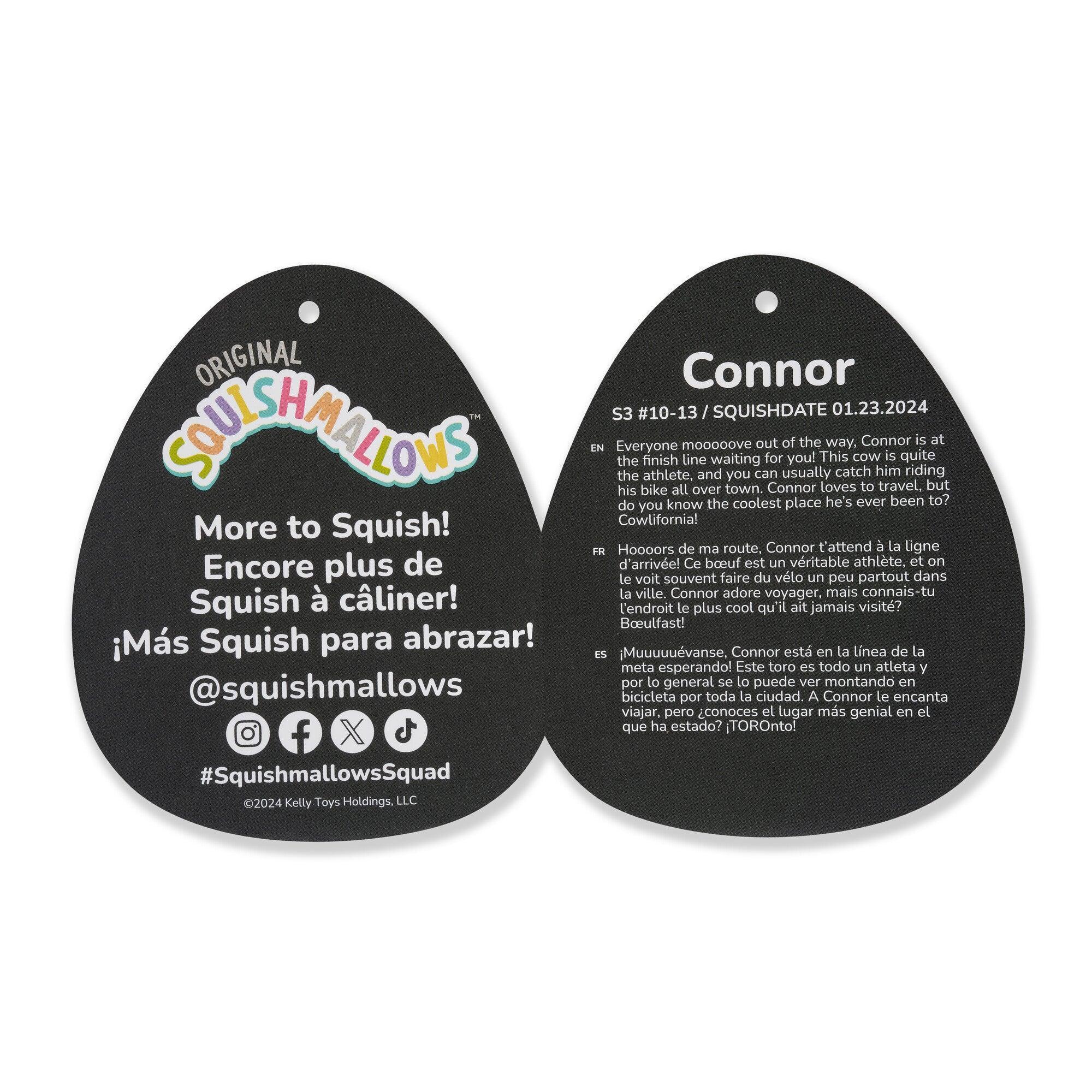 Squishmallows Select Series 3.5-Inch Cow Clip Multipack – Cute Plush Keychain Stuffed Animals for Backpack, Car & Tumbler