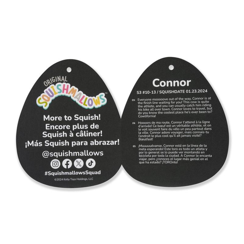 Squishmallows Select Series 3.5-Inch Cow Clip Multipack – Cute Plush Keychain Stuffed Animals for Backpack, Car & Tumbler