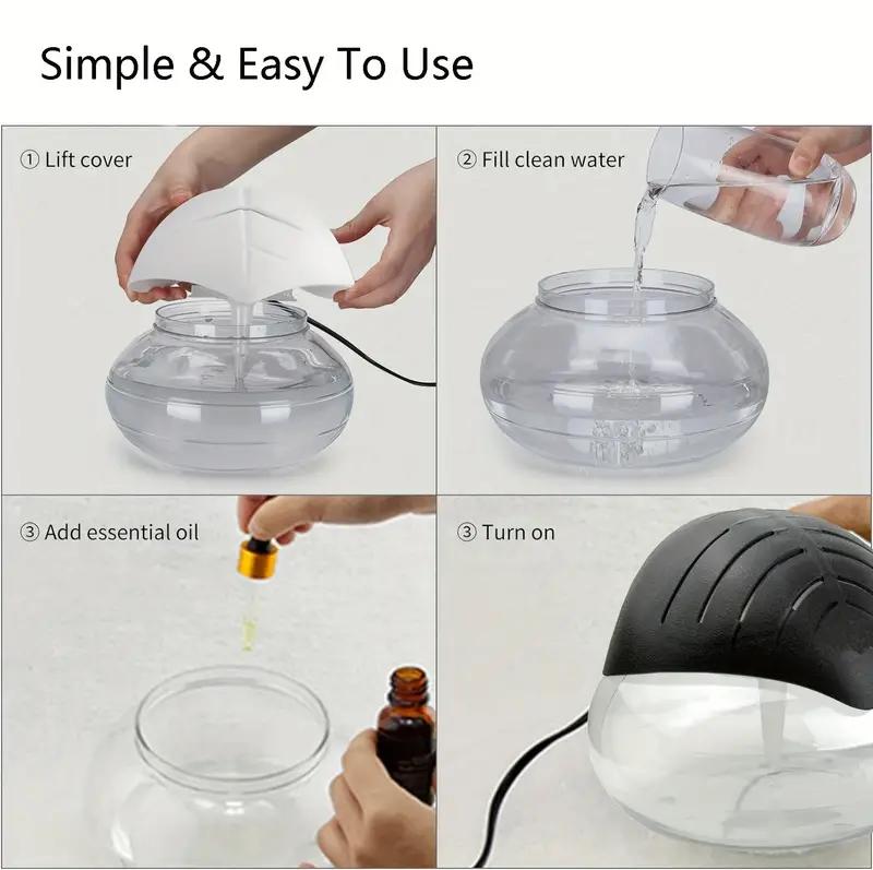 Stewerom Water-Based Air Purifier for Home & Office, Long-Lasting Fragrance, Built-In Ionizer, Quiet Multi-Function Air Cleaner