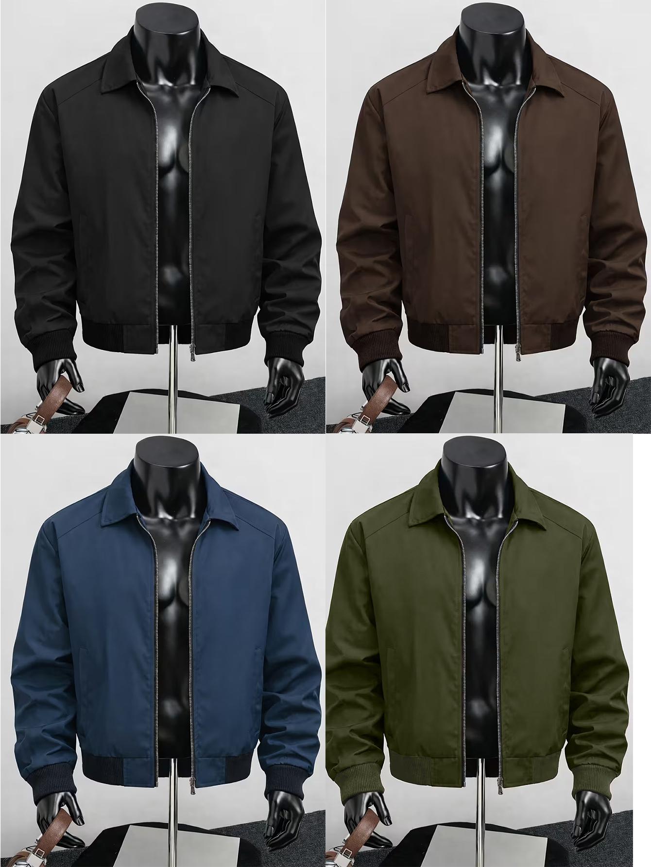 Men's multi-color basic lapel jacket, comfortable washable fabric, slim version, daily casual style, commuting to work, hanging out, suitable for comfortable and versatile jackets and tops