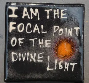 Hand-Painted Ceramic Affirmation Magnet "I am the Focal Point of the Divine Light" Personalized 3"x3" Keepsake