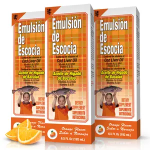 EMULSION DE ESCOCIA - Cod Liver Oil Orange  **(New)** 15.3 Fl Oz (3 Pack)