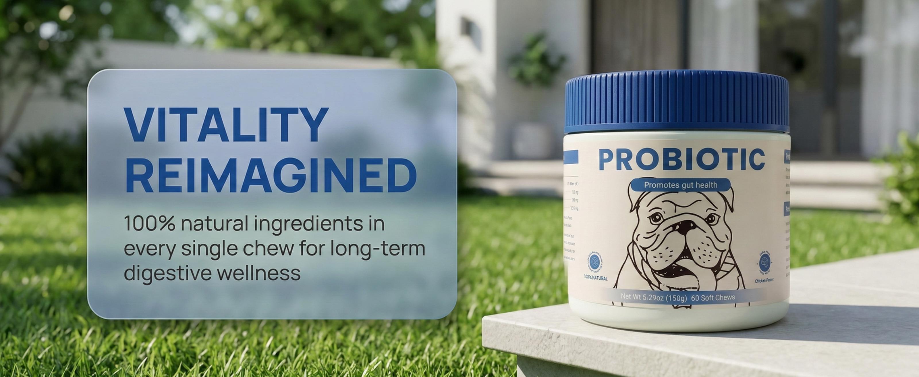 Probiotics for Dogs, Support Gut Health, Occasional Diarrhea, Digestive Health & Seasonal Allergies - Pork Flavor - 60 Soft Chews boost immune