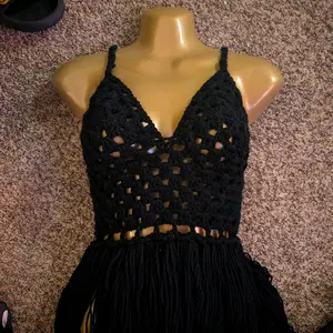 crochet fringe bralette