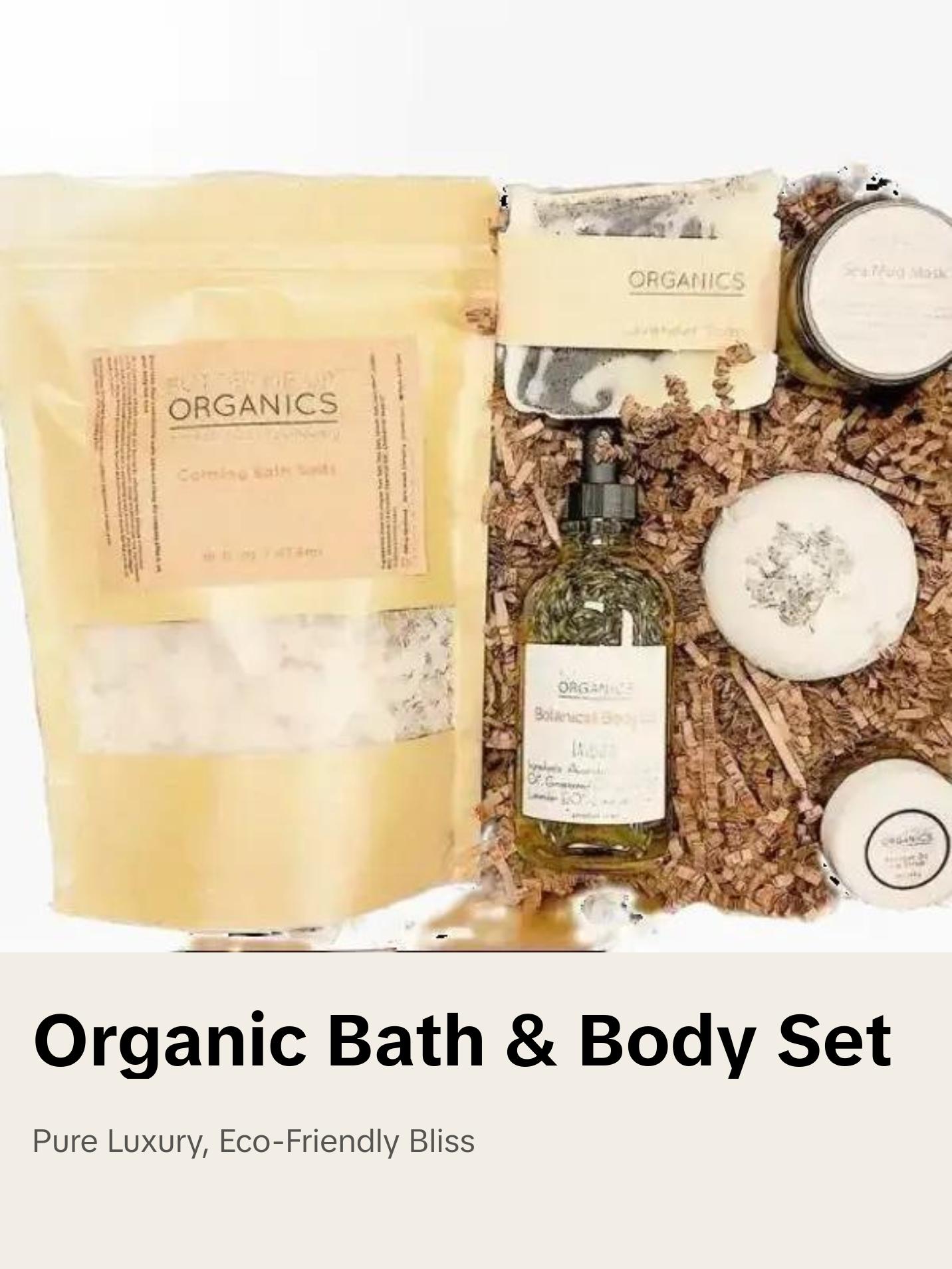 Organic Pamper Relaxation Kit / Spa Box / Bridesmaid's Gift / Bridesmaid's Present / Gifts for Bride / Gifts for Bridesmaids / Maid of Honor Fragrance Free Organic Silicone Free Hydrating