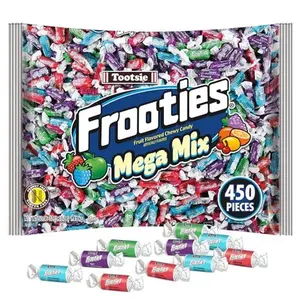 Frooties Mega Mix - 450 Pieces Assorted Fruit Flavor Chewy Candy - Over 3 lb. Bag of Bulk Treats - 50.06 oz