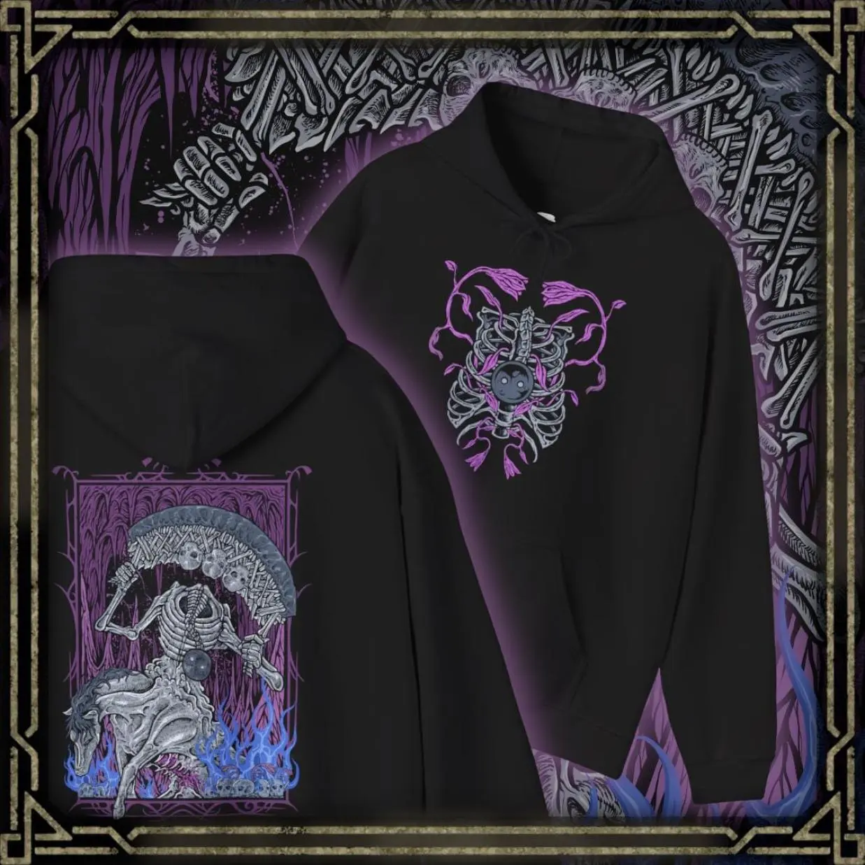 2 Side Putrescent Knight Hooded Sweatshirt, Shadow of Erdtree, Elden Ring Figure, Maliketh T-Shirt, Elden Ring, Elden Ring Merch