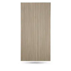 Flexible White Oak Tambour Wood Wall Panels 3/4" Mini-Bead Fluted Decorative Slat Cladding, Self-Adhesive, Durable & Waterproof Interior Wall Panels for Living Room, Bedroom, Kitchen, Modern Home Decor