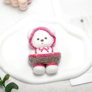 Snow Hoodie Bear Squishy Toy – Handmade Silicone Stress Relief Squeeze Toy (Not Edible)