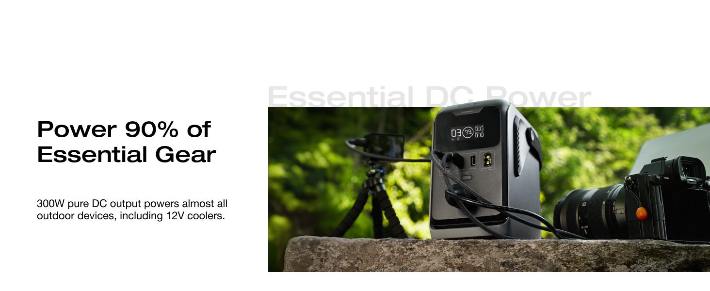 ECOFLOW TRAIL 300 DC Solar Panel with 45W Solar Generator, 288Wh LiFePO4 Power Bank, Power Station, for Camping, Travel, and Emergency Power