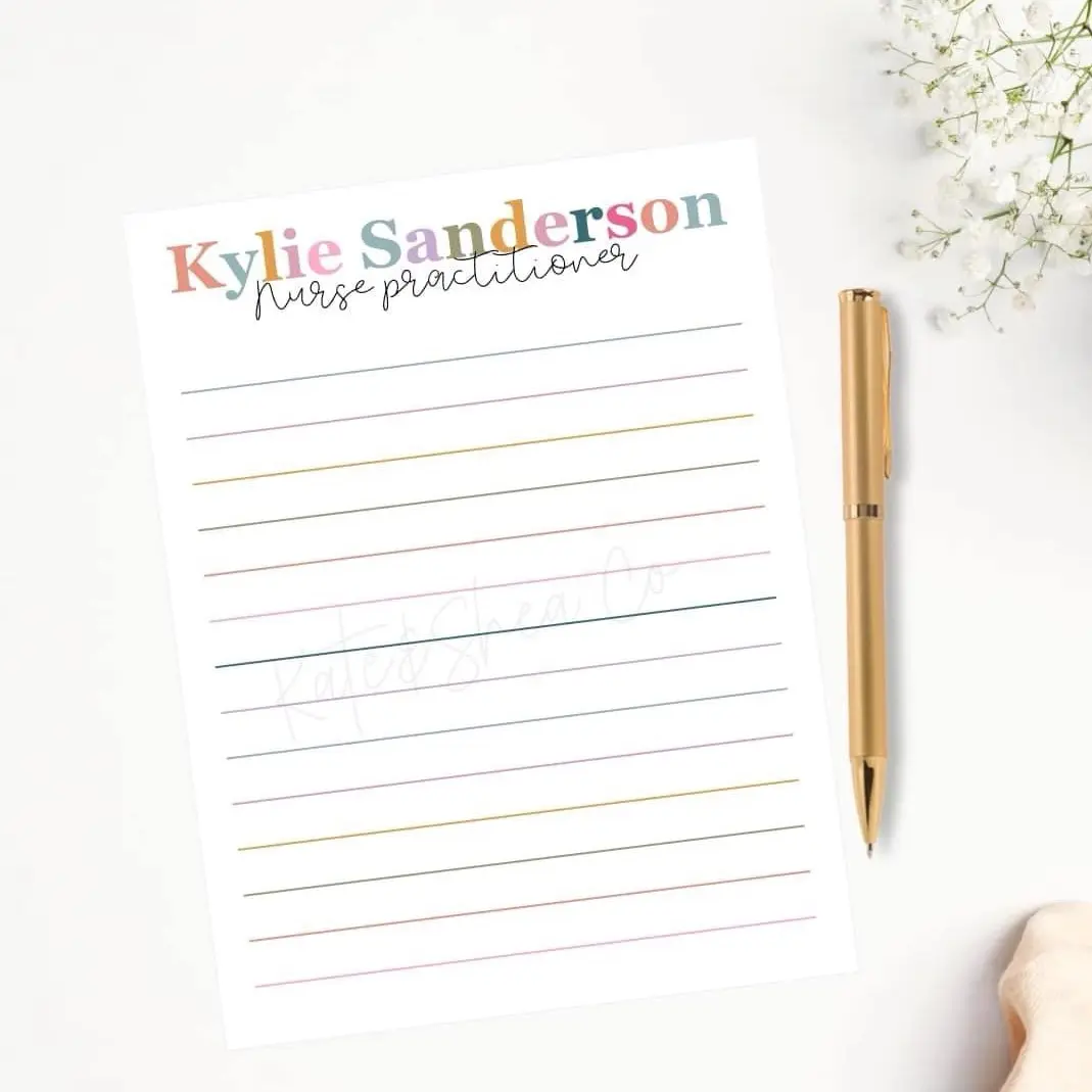 4.25x5.5 Custom Name and Occupation Tear-Away Notepads
