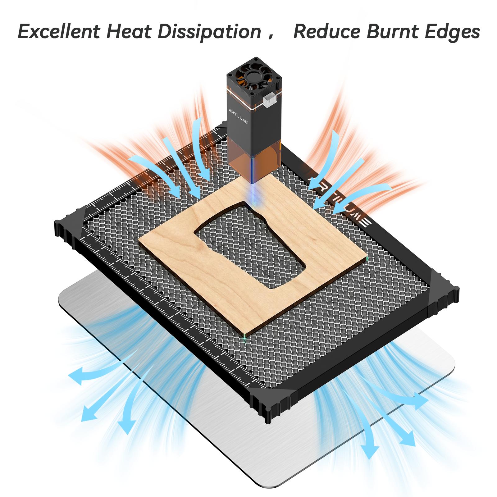 Artilume Honeycomb Laser Bed 300x400mm Aluminum Panel, Laser Engraver Working Table with Fast Heat Dissipation for Most Laser Cutting Machines