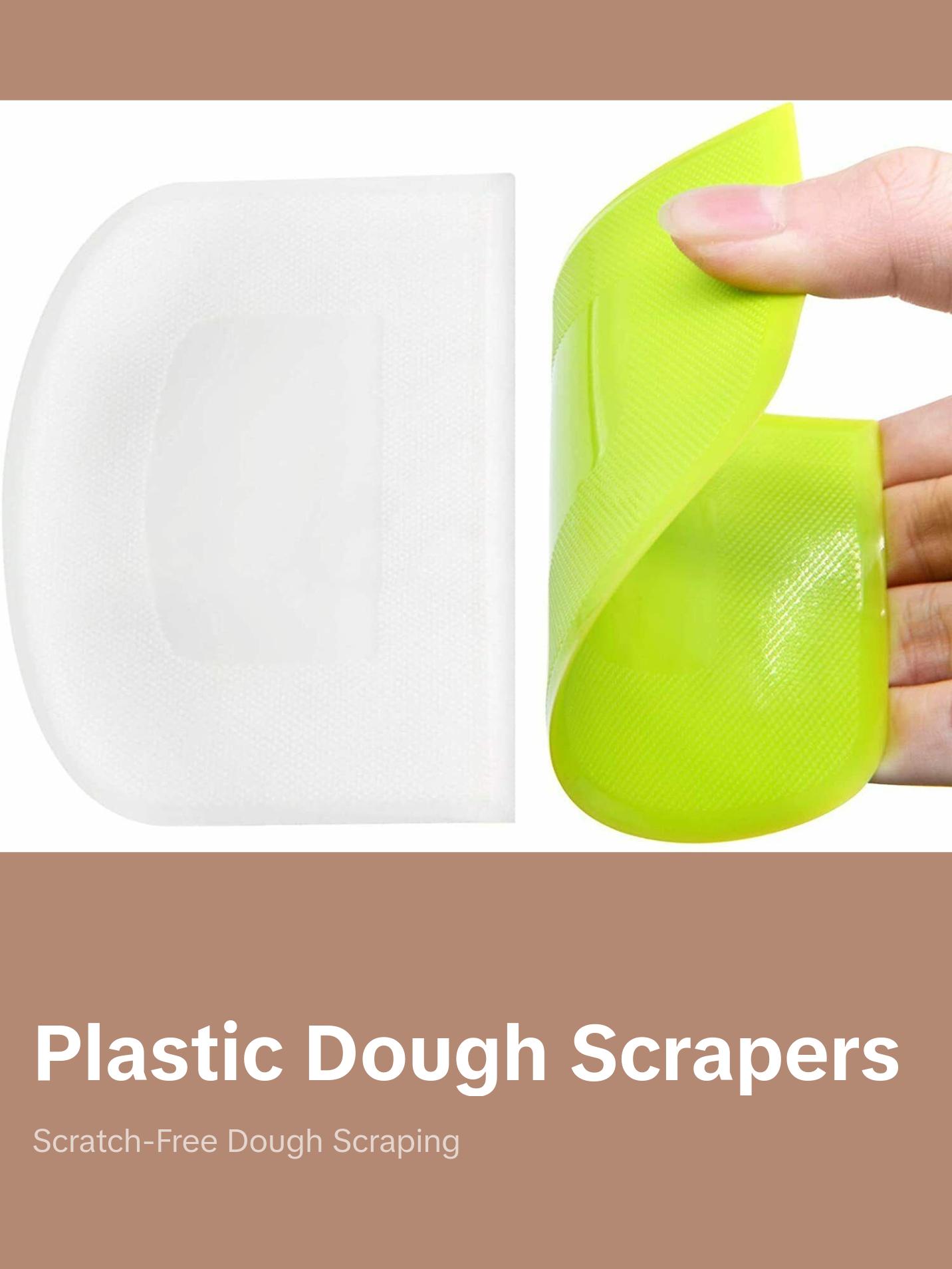 2 PCS Plastic Dough, Bowl,  Bench Scraper