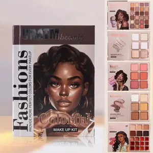 URATM Professional Makeup Palette Set, 5-in-1 Beauty Kit with Eyeshadow, Lip Gloss, Highlighte, Blush, and Contour Palette, Eyeshadow Palette for Women