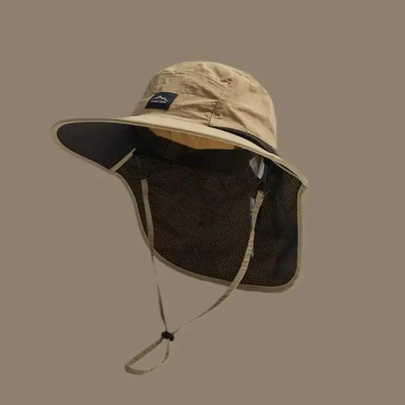 Summer Unisex Fisherman Hat with Neck Flap - Outdoor Sun Protection Hat | Parent-Child Style, UV-Resistant | Ideal for Hiking & Camping