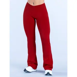 Pants Lifting Buttocks Cross Waist Yoga Sport Leggings Gym Outdoor Acticewear Workout Wide-Leg Pants Fitness Flare Pants Lifting Buttocks Cross Waist Yoga Sport Leggings Gym Outdoor Acticewear Workout Wide-Leg P