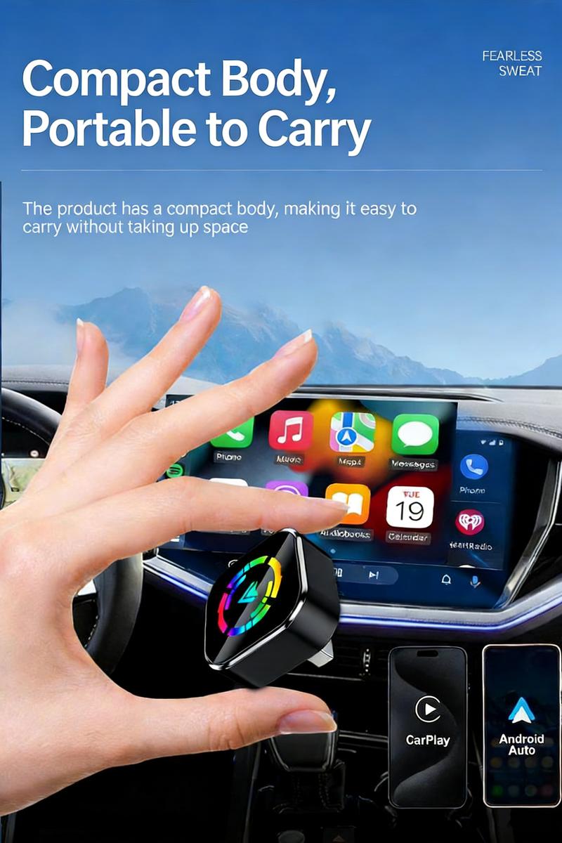 Premium Wireless CarPlay Dongle 2026 New Version - Fast 5-Second Auto Reconnect, Dual-Core Processor Anti-Overheating, Compatible with iPhone 6+ & Most Vehicles, Transform Your Drive into a Seamless Smart Experience