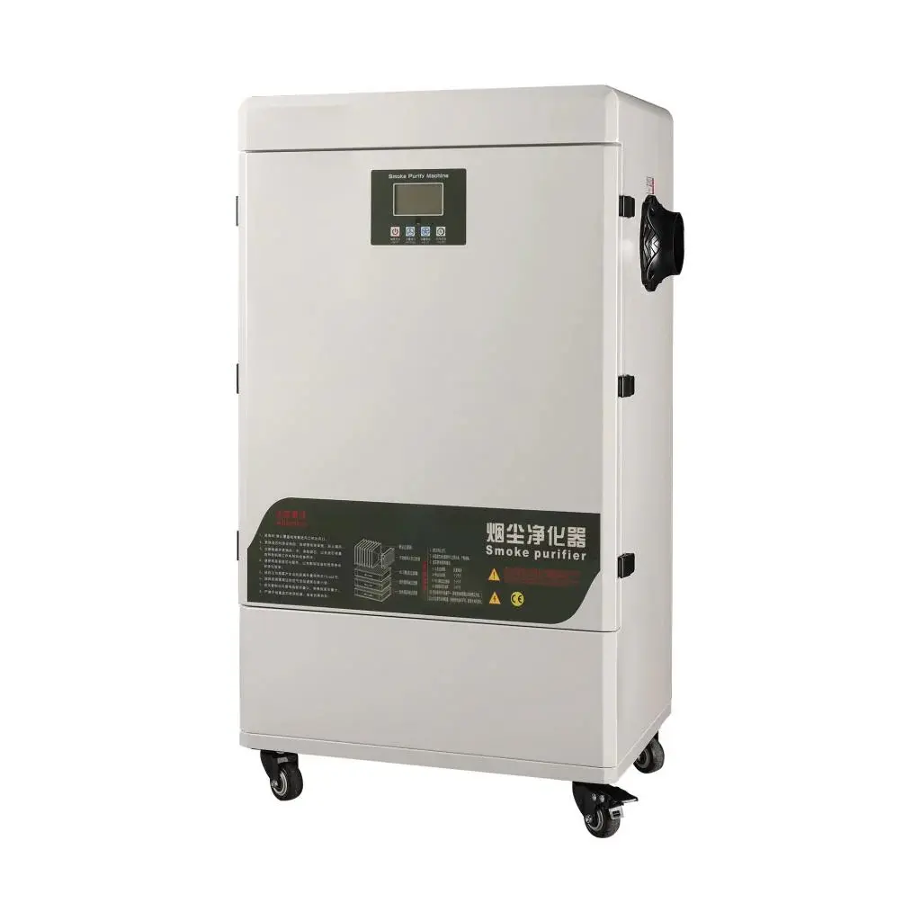MCWlaser XL-550 Pro Laser Fume Extractor with Smoke Removal, 700 m3/h High Suction, 5-Layer Filter System, Under 60dB Quiet Motor, Roller Wheels, Ideal for CNC Shops (Engraving, Welding Use)