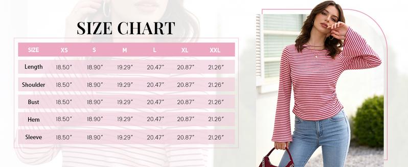 WoodBerry Women's High-Stretch Long Sleeve Shirts 2026 Spring Casual Boat Neck Bell Sleeve Crop Going Out Tops Side Ribbed Ruched Y2K Clothes