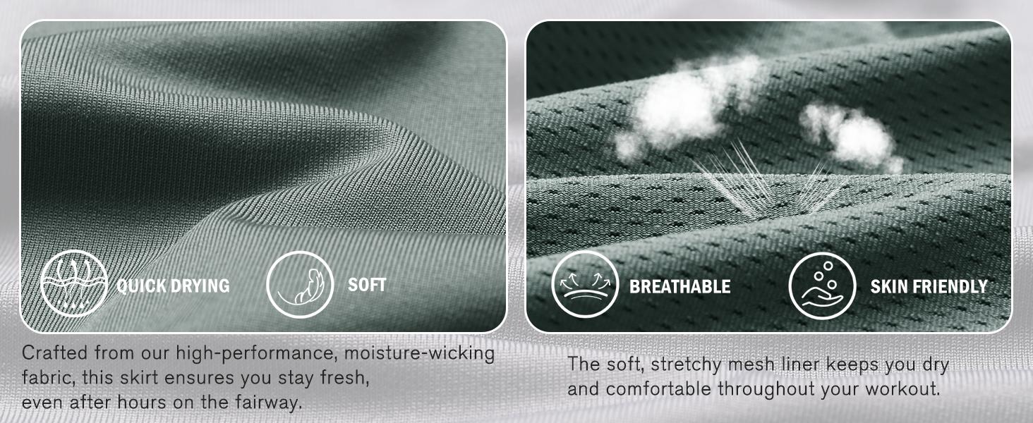 PINSPARK Golf Skirts for Women High Waisted Tennis Skort Skirts with 3 Pockets A Line Athletic Skirt Pickleball Workout