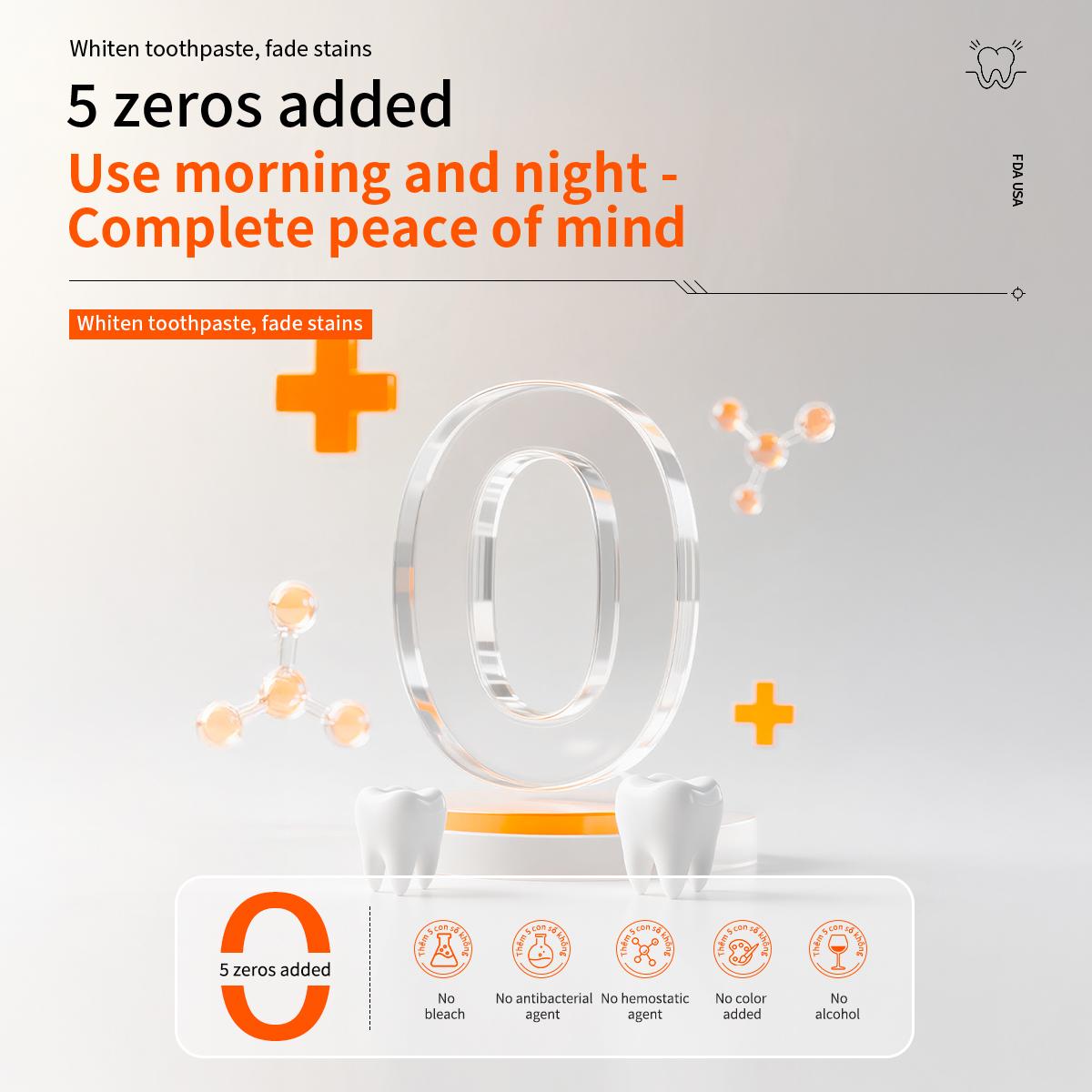 KUGIG Whitening & Gum Care Toothpaste – Fluoride-Free Sensitive Formula for Brighter Teeth, Healthier Gums & Fresh Breath