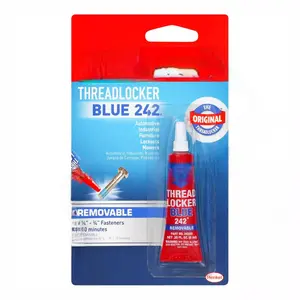 Threadlocker Blue 242 - Removable Thread Lock Glue for Nuts, Bolts, & Fasteners, Medium Strength Screw Glue to Prevent Loosening & Corrosion - 6 ml, 1 Pack2026
