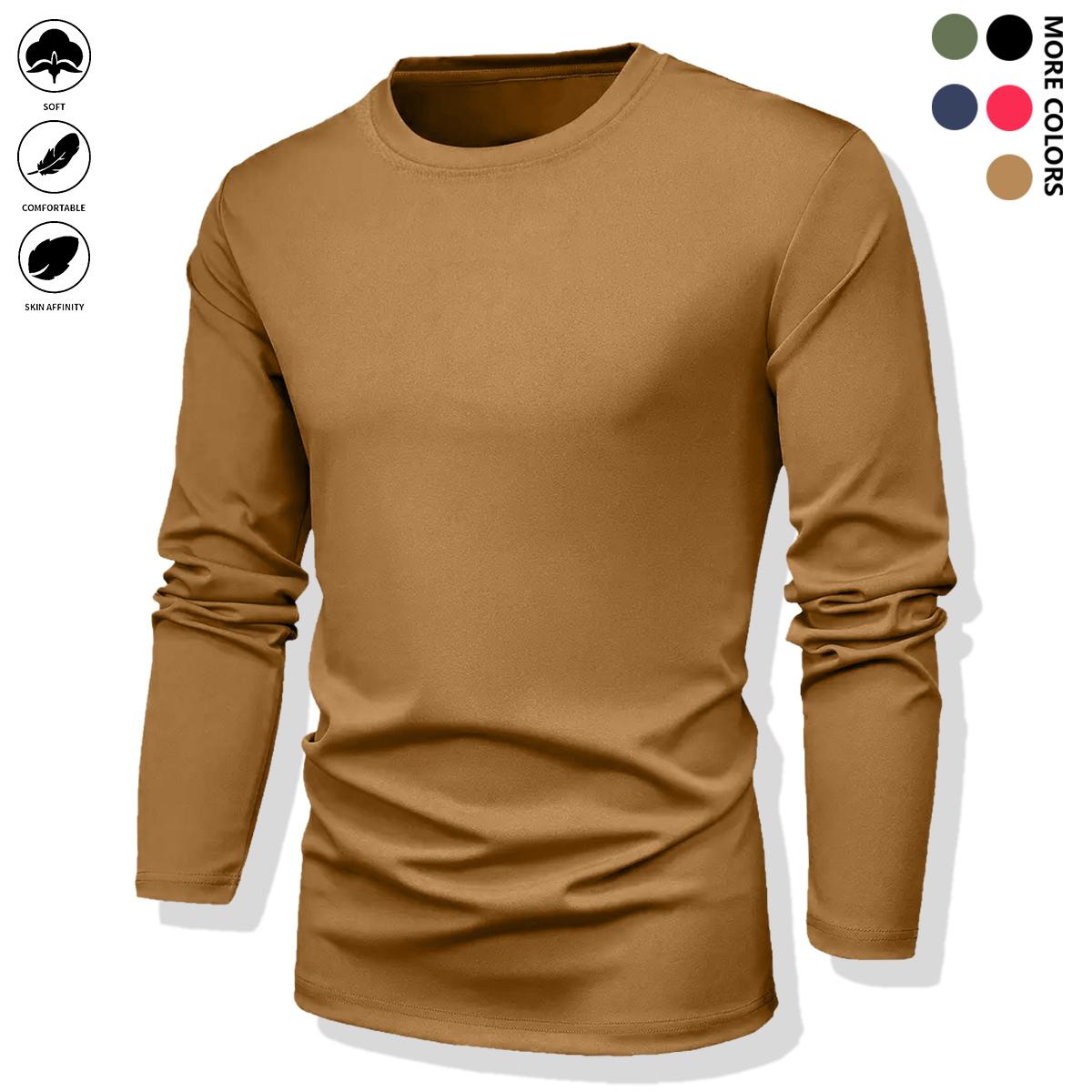 Men's Long Sleeve T-Shirt - Breathable, quick-dry fabric suitable for gym workouts, morning runs, or outdoor activities, providing freedom of movement while staying dry and comfortable