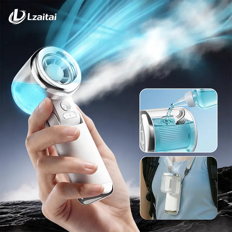 Mist Fan Portable 3600mAh Handheld Rechargeable Water Spray Cooling Fan, Personal Mini Fan for Face, Outdoor Travel Beach Camping Office, Summer Cooling Fan