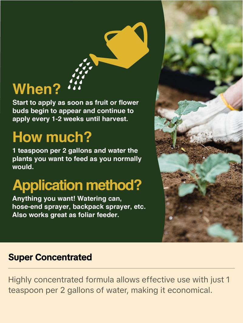 Farmer’s Secret Fruit & Bloom Booster Fertilizer (32oz) - Super Concentrated - Increases Flowering and Yield on All Varieties of Fruits, Vegetables and Flowers Farmer’s Secret Fruit & Bloom Booster Fertilizer (32oz) - Super Concentrated - Increases Flowering and Yield on All Varieties of Fruits, Vegetables and Flowers