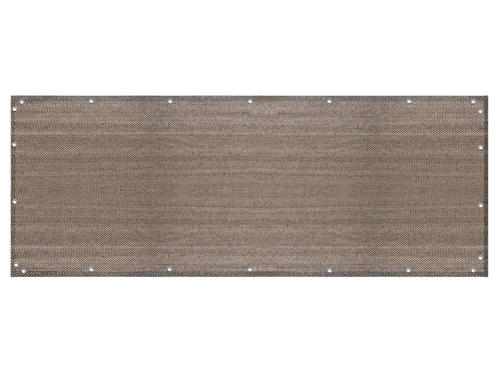 2ft, 3ft, 4ft, 5ft, 6ft, 8ft and 10ft Tall Custom Commercial Balcony Windscreen Fence Privacy Screen Cover Reinforced with Hems and Grommets on 4 sides – Walnut
