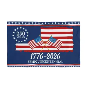 1776-2026 America 250th Anniversary Garden Flag, USA Semiquincentennial Patriotic Flag, 250 Years Independence Day Yard Flag, American Map Freedom Outdoor House Banner Decor