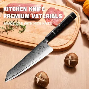 8-Inch Damascus Steel Chef Knife | Carbon Fiber Octagonal Handle | 8-12° Ultra-Sharp Edge | 67-Layer High-Carbon Steel | Ergonomic Design for Perfect Balance & Hand Protection