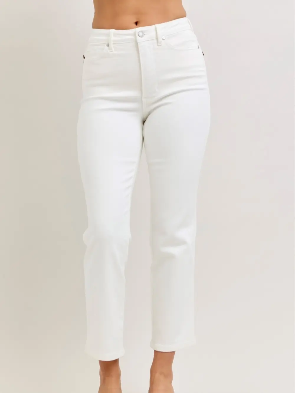 GLADIS JUDY BLUE HW TUMMY SUPPORT ANKLE STRAIGHT LEG JEAN
