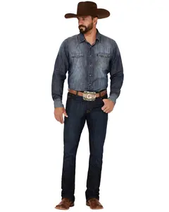 Kimes Ranch Men's Roger Dark Wash Stretch Slim Bootcut Jeans - Mj-18175