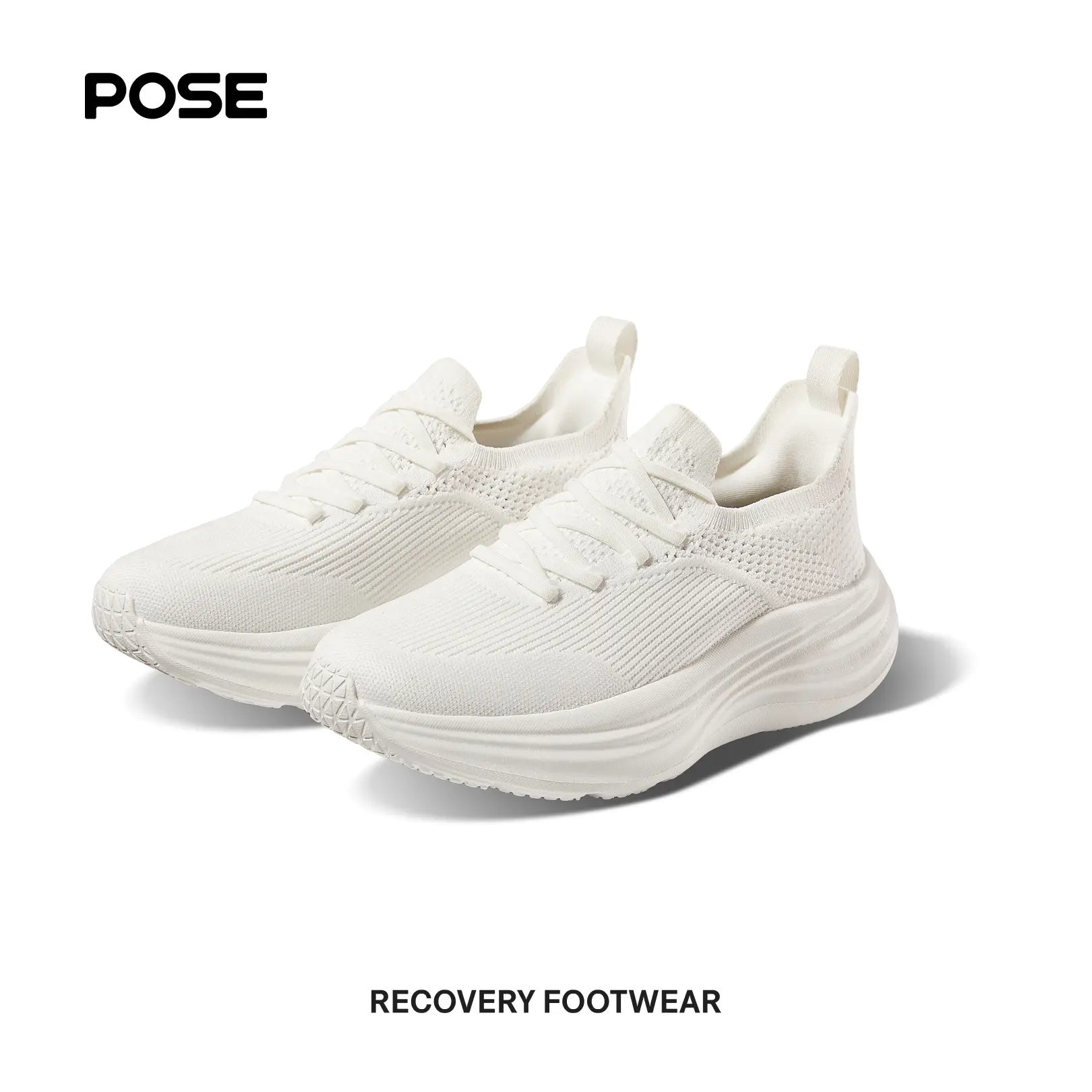 【Back to school】POSE AIRFLOW Recovery Walking Shoes for Women & Men, Cushion Comfort Slip-On Sneakers, Breathable Athletic Shoes for Gym, Travel, Work & Everyday Walking